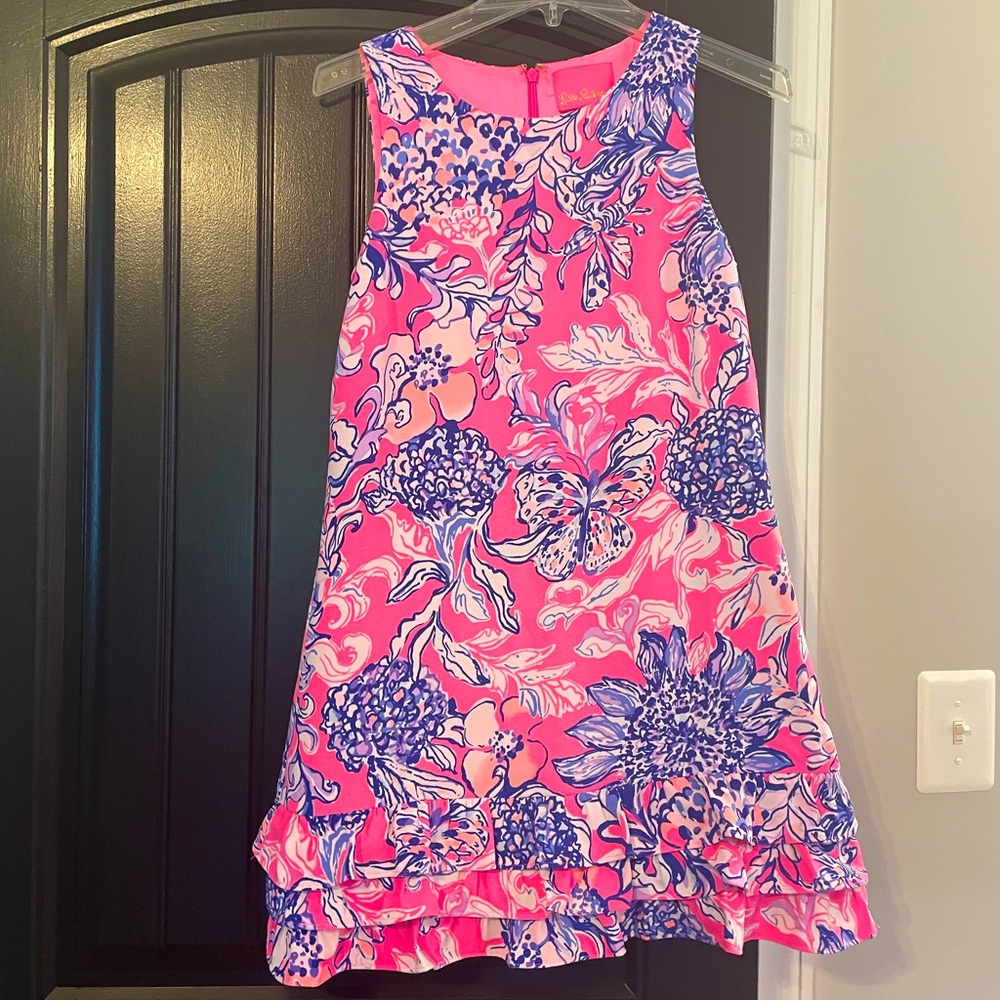 Hot pink and Blue Lilly Pulitzer NWT dress Romper( shorts). Size 2.
